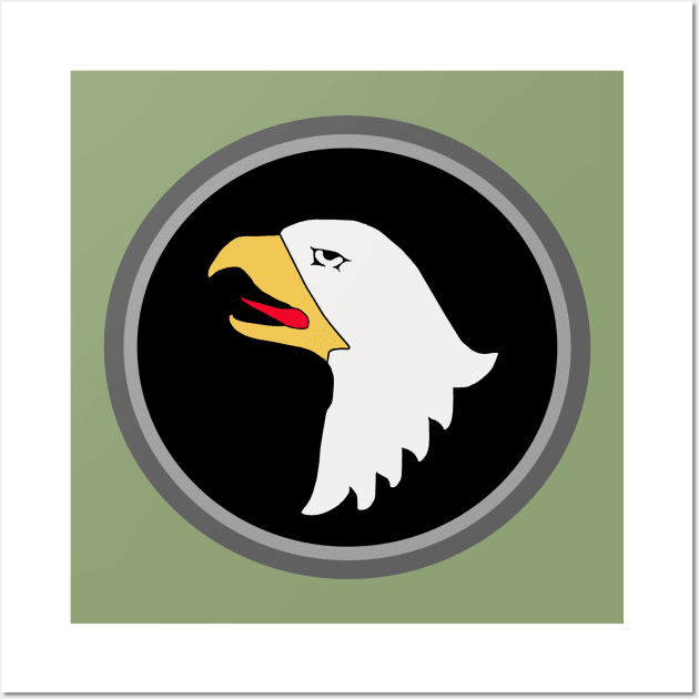 101st Airborne Eagle Head Wall Art by Trent Tides